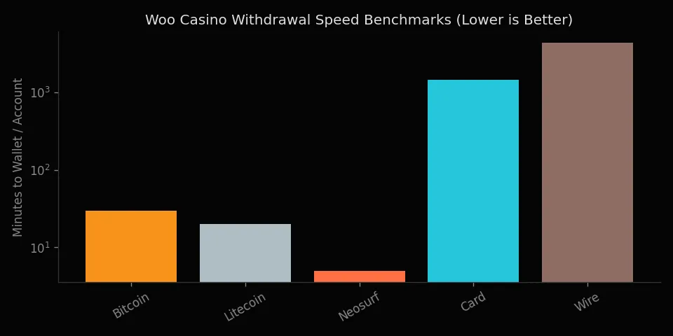 Withdrawal speed benchmark at Ozwin