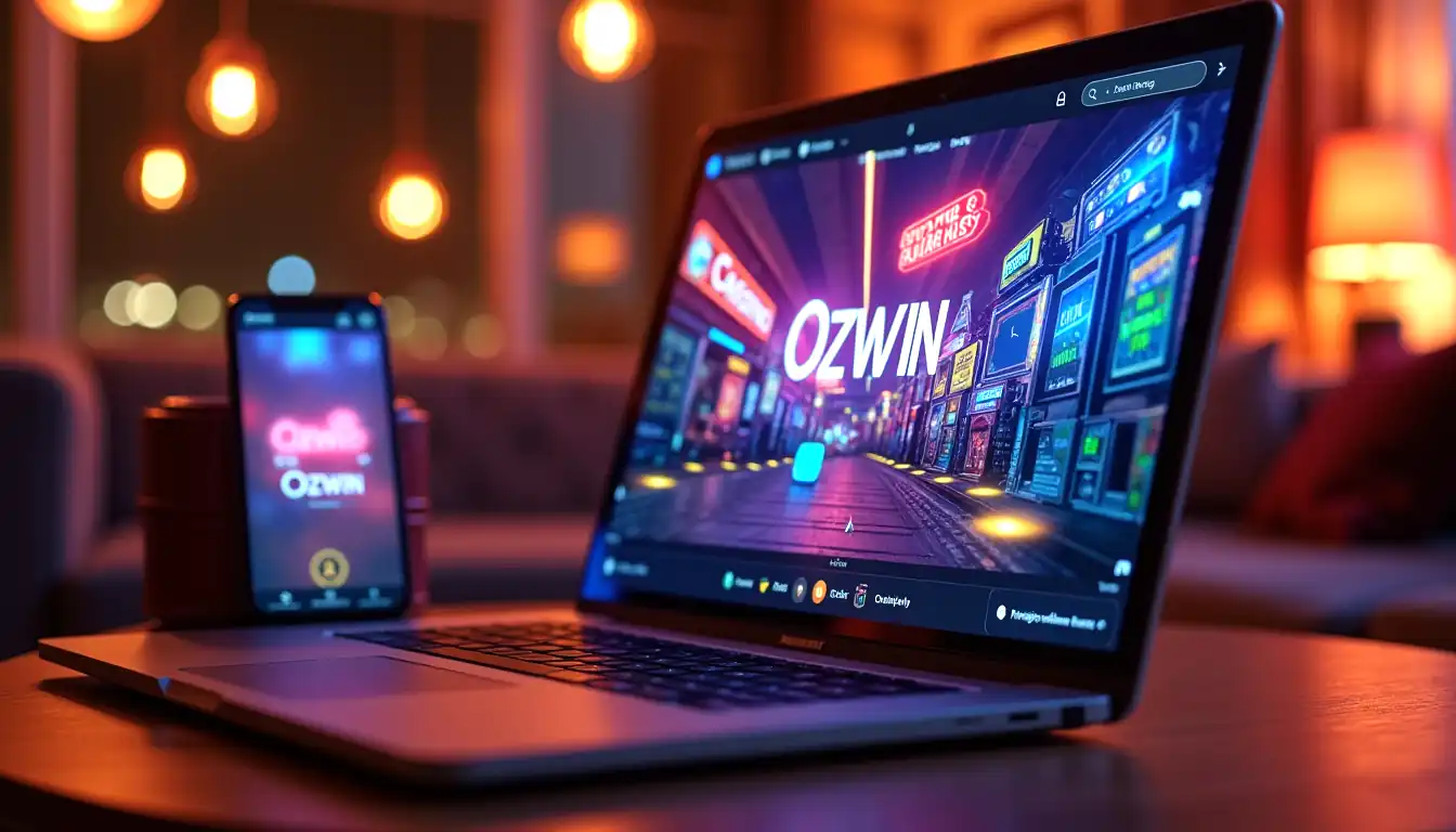 Ozwin Casino Australia on laptop and mobile